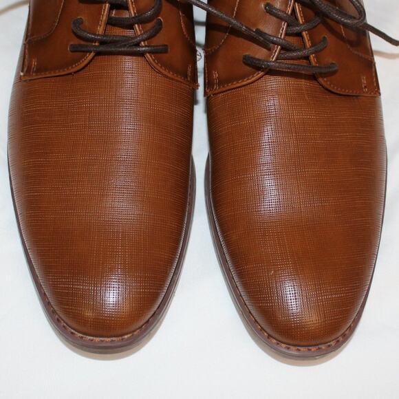 Parker & Sky Men's Brown Faux Leather Lace Up Oxfords Sz 11M - Picture 5 of 11